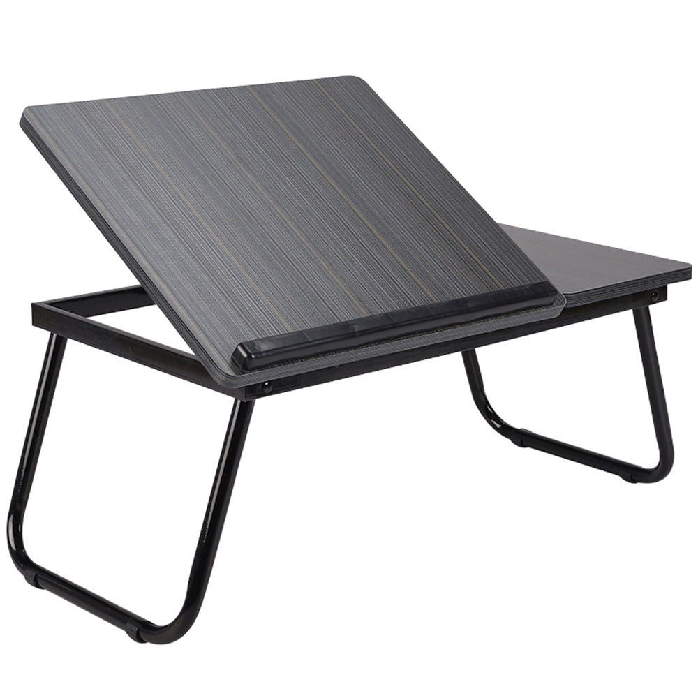 Adjustable Laptop Bed Desk with Cup Holder (Black)