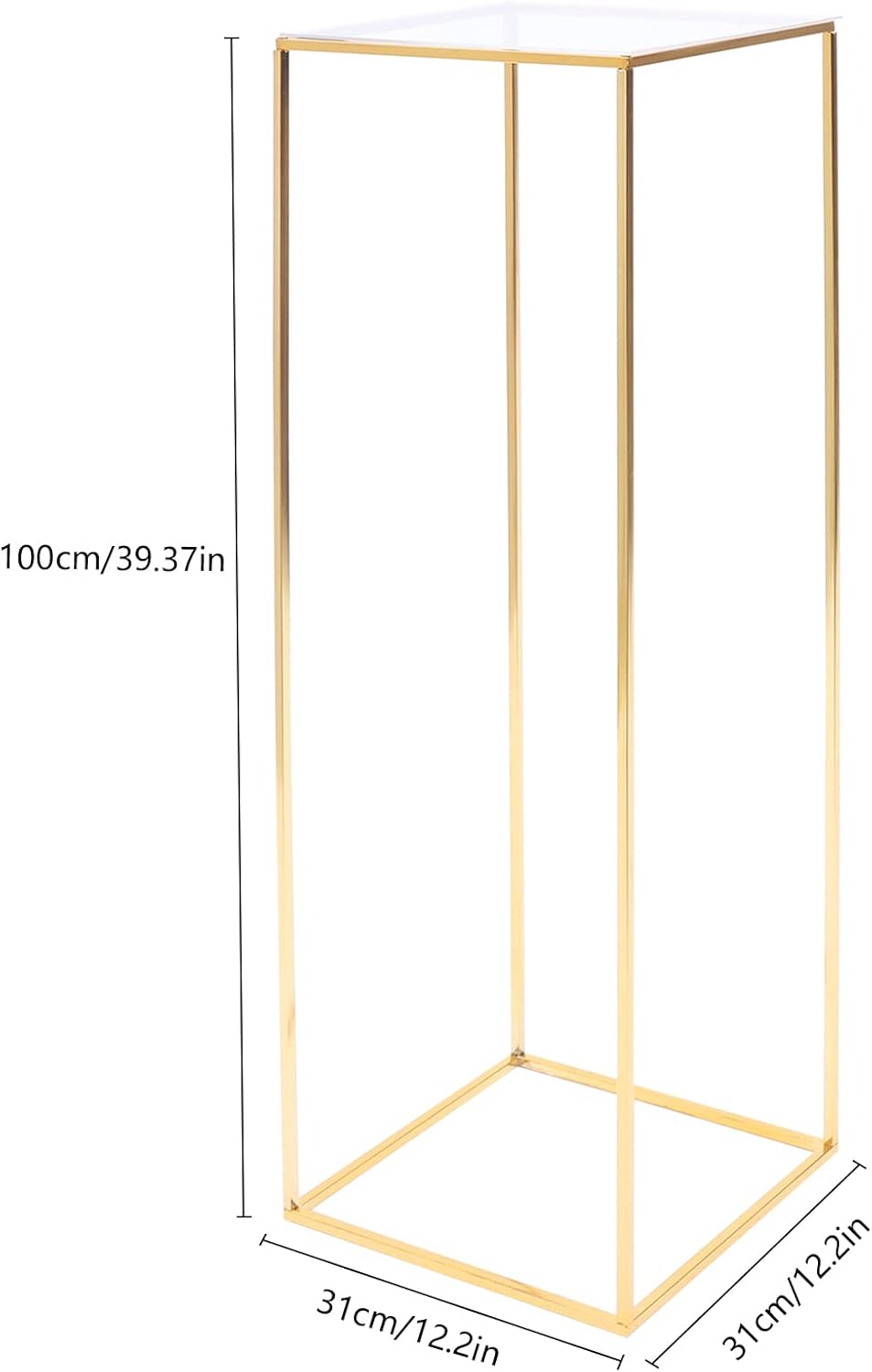 Plant Stand Modern flower stand 80 x 26.5cm metal plant stand for wedding table center pieces- Gold