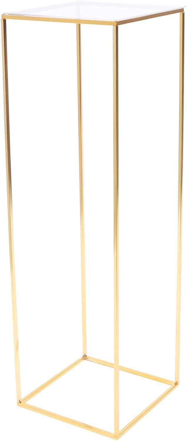 Plant Stand Modern flower stand 80 x 26.5cm metal plant stand for wedding table center pieces- Gold