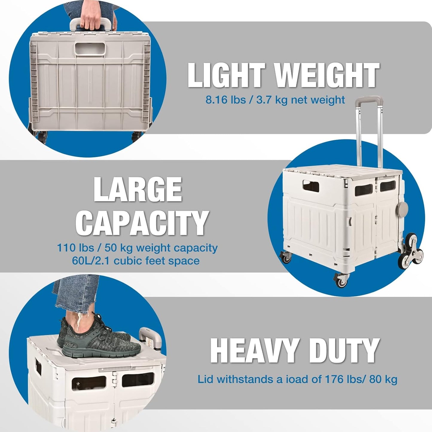 PP · PERFORMANCE Folding Shopping Trolley Cart