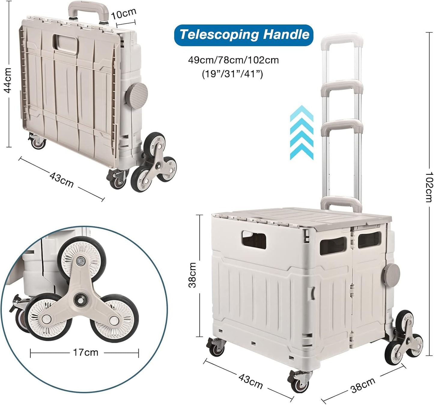 PP · PERFORMANCE Folding Shopping Trolley Cart
