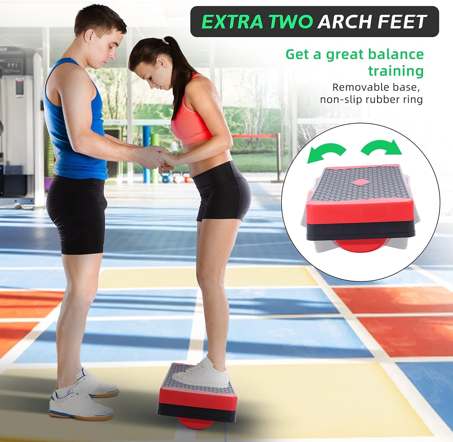 PP PERFORMANCE Height Adjustable Aerobic Step for Exercise Workout with 10cm 15cm Fitness Levels