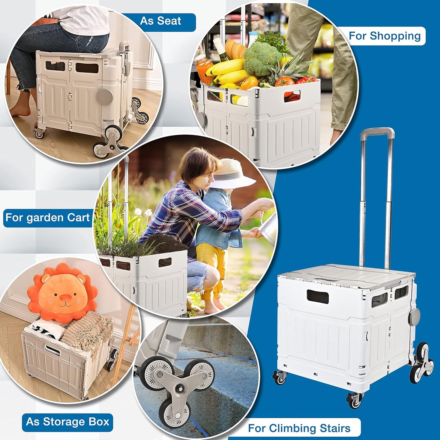 PP · PERFORMANCE Folding Shopping Trolley Cart