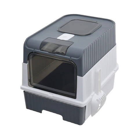 Fully Enclosed Cat Litter Box with UV Sterilization