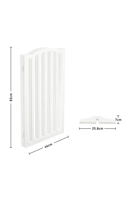 Wooden Foldable Freestanding 3 Panel Pet Gate Living and Home