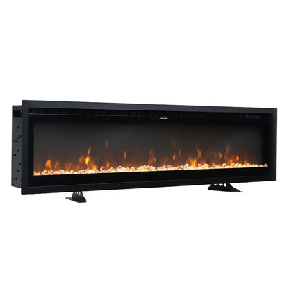 40" inch Electric Fireplace 9 Colour LED Flame Effect Heater With Remote Control