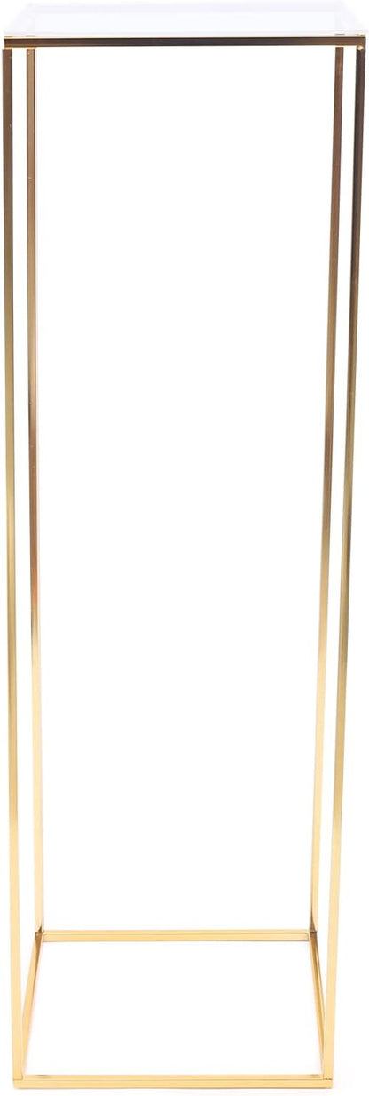 Plant Stand Modern flower stand 80 x 26.5cm metal plant stand for wedding table center pieces- Gold