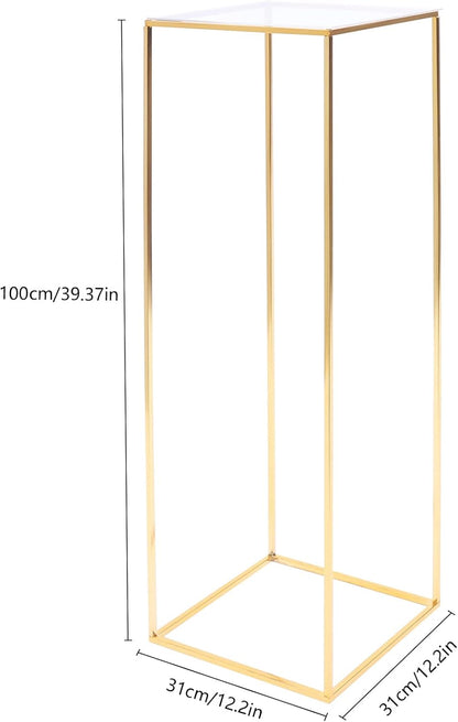 Plant Stand Modern flower stand 80 x 26.5cm metal plant stand for wedding table center pieces- Gold
