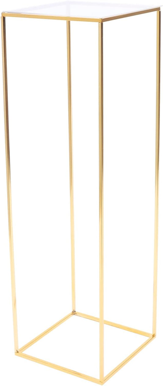 Plant Stand Modern flower stand 80 x 26.5cm metal plant stand for wedding table center pieces- Gold