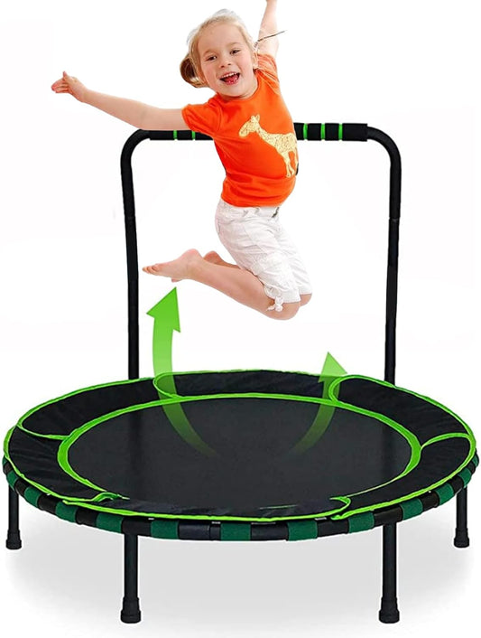 36''Mini Foldable Trampoline with Safety Padded Protective Cover Indoor & Outdoor for Kids