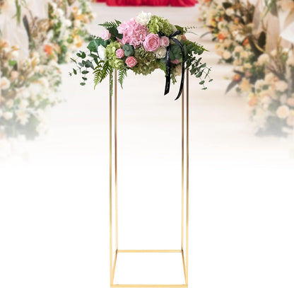 Plant Stand Modern flower stand 80 x 26.5cm metal plant stand for wedding table center pieces- Gold
