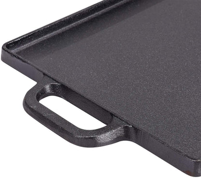 Double Sided BBQ Griddle Plate 44x23cm Non Stick Coating and Flat Surface for Gas and Electric Hobs