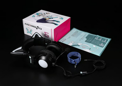 MIKO-V Wireless Cat Ear Headphones with Attachable HD Mic & Mic mute button gaming for PS5, Xbox & PC
