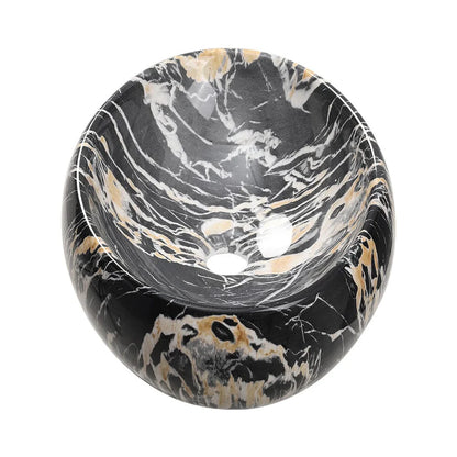 48cm W Ceramics Bathroom Sink Oval Vessel Sink with Drain Stopper
