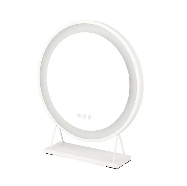 Round Hollywood Vanity Makeup Mirror with LED Lights Dimmable Touch Screen