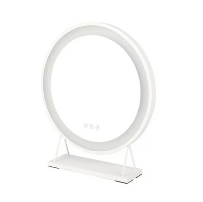 Round Hollywood Vanity Makeup Mirror with LED Lights Dimmable Touch Screen