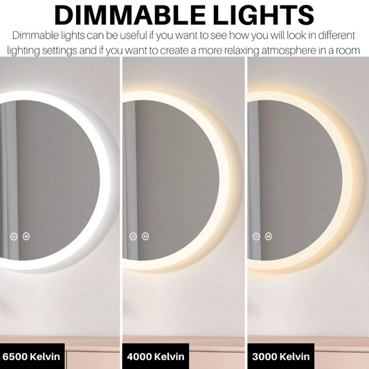 Round LED Bathroom Mirror